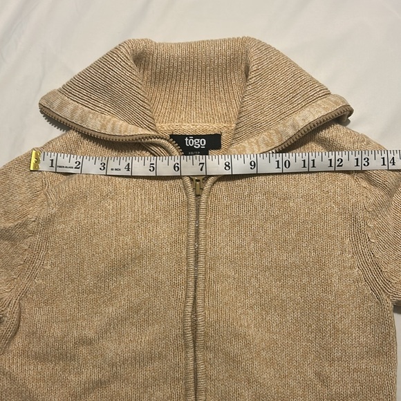 TOGO Golden Knit zip up Women’s Cardigan - Picture 14 of 14